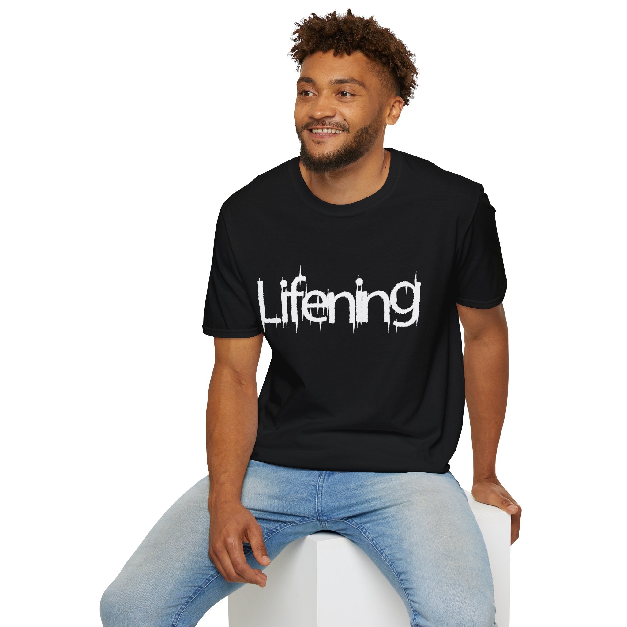 White Lifening Logo T-Shirt (Multiple Colors Avail)