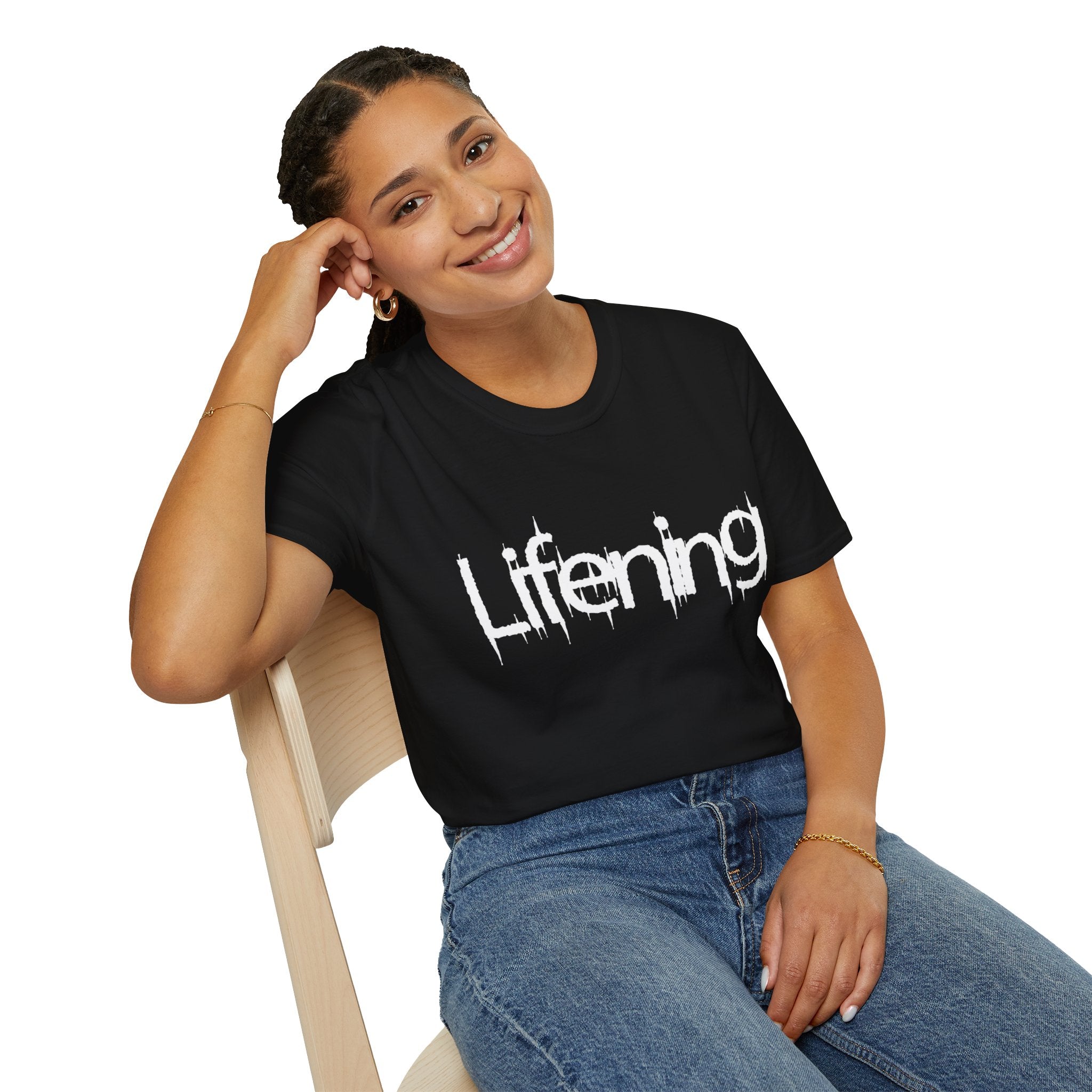 White Lifening Logo T-Shirt (Multiple Colors Avail)