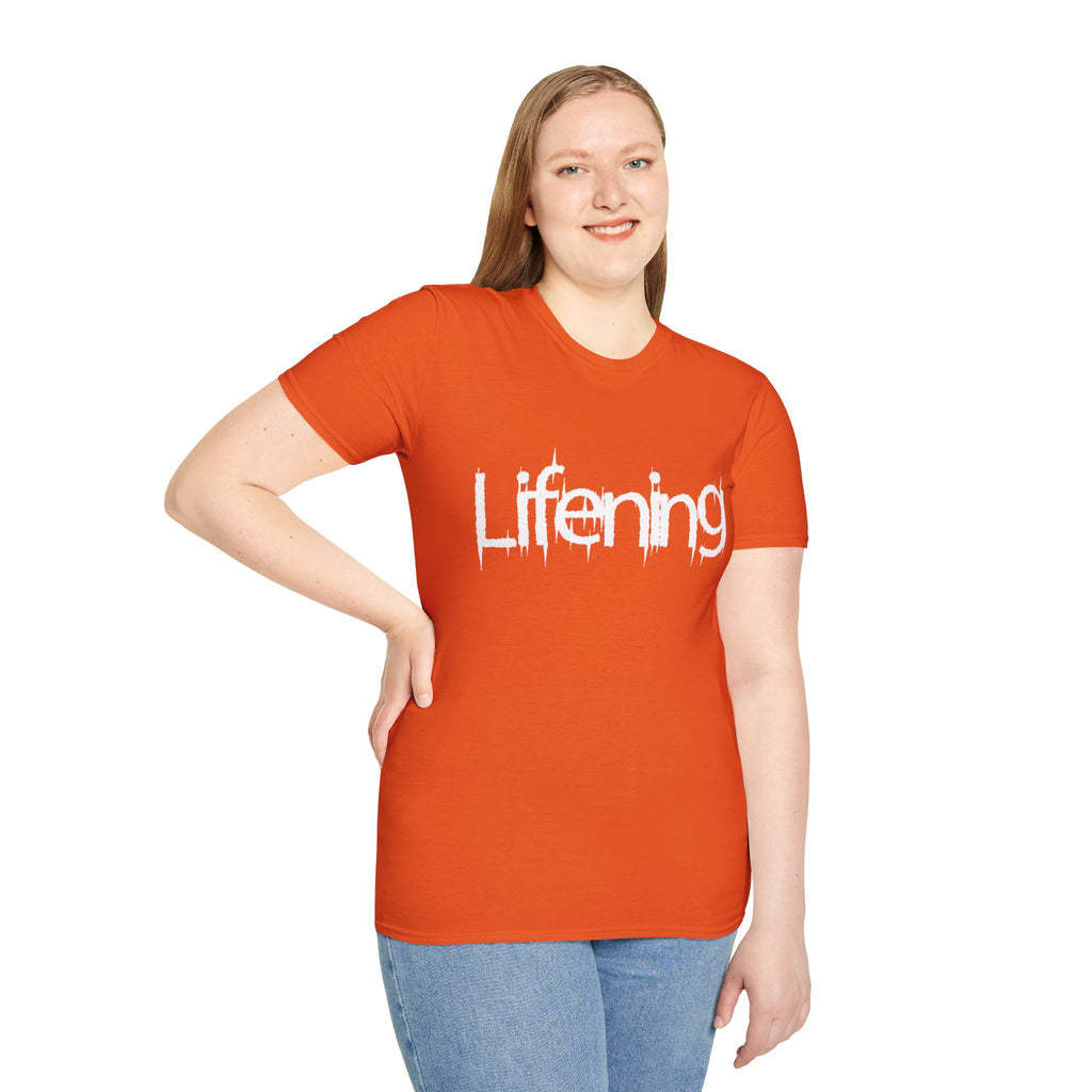 White Lifening Logo T-Shirt (Multiple Colors Avail)