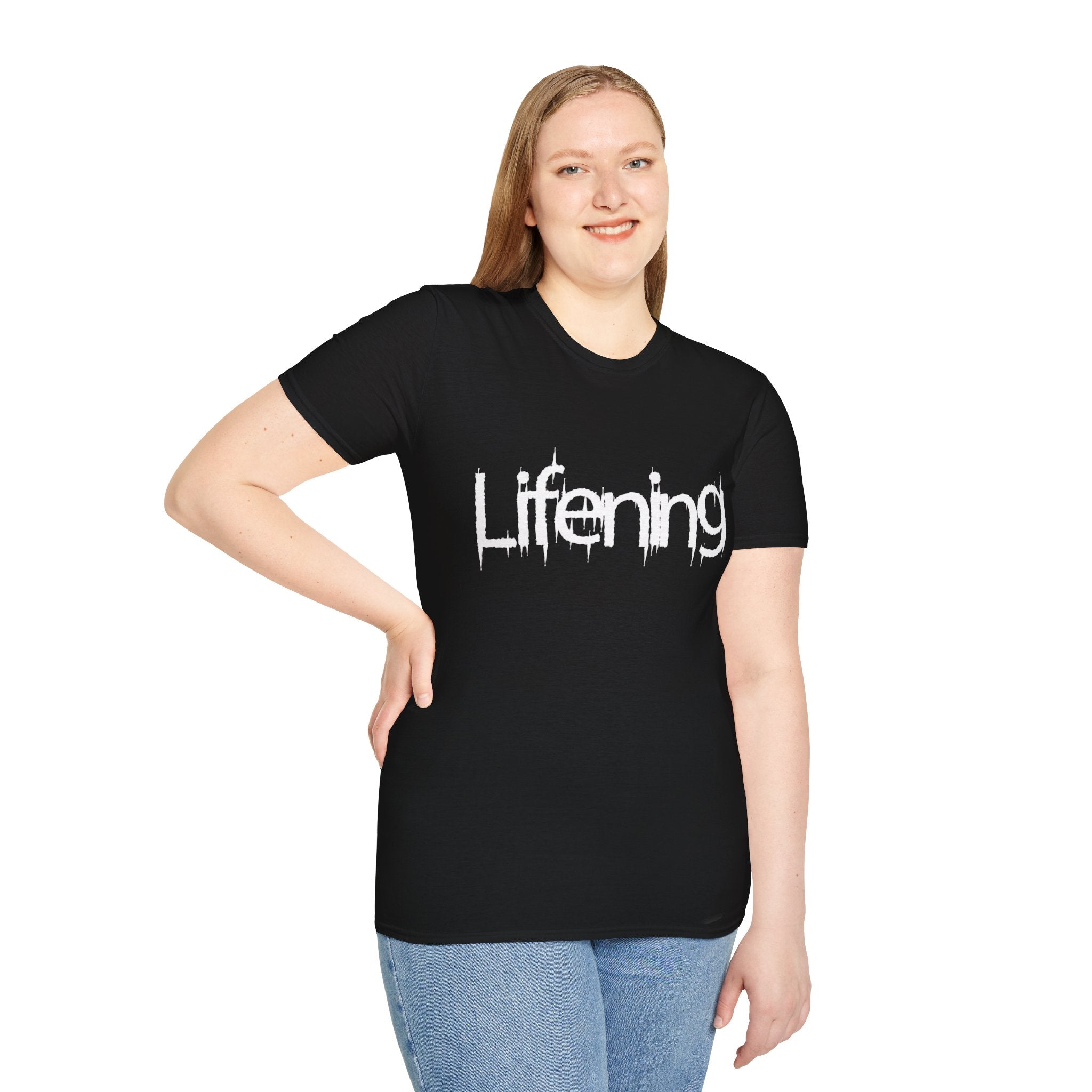White Lifening Logo T-Shirt (Multiple Colors Avail)