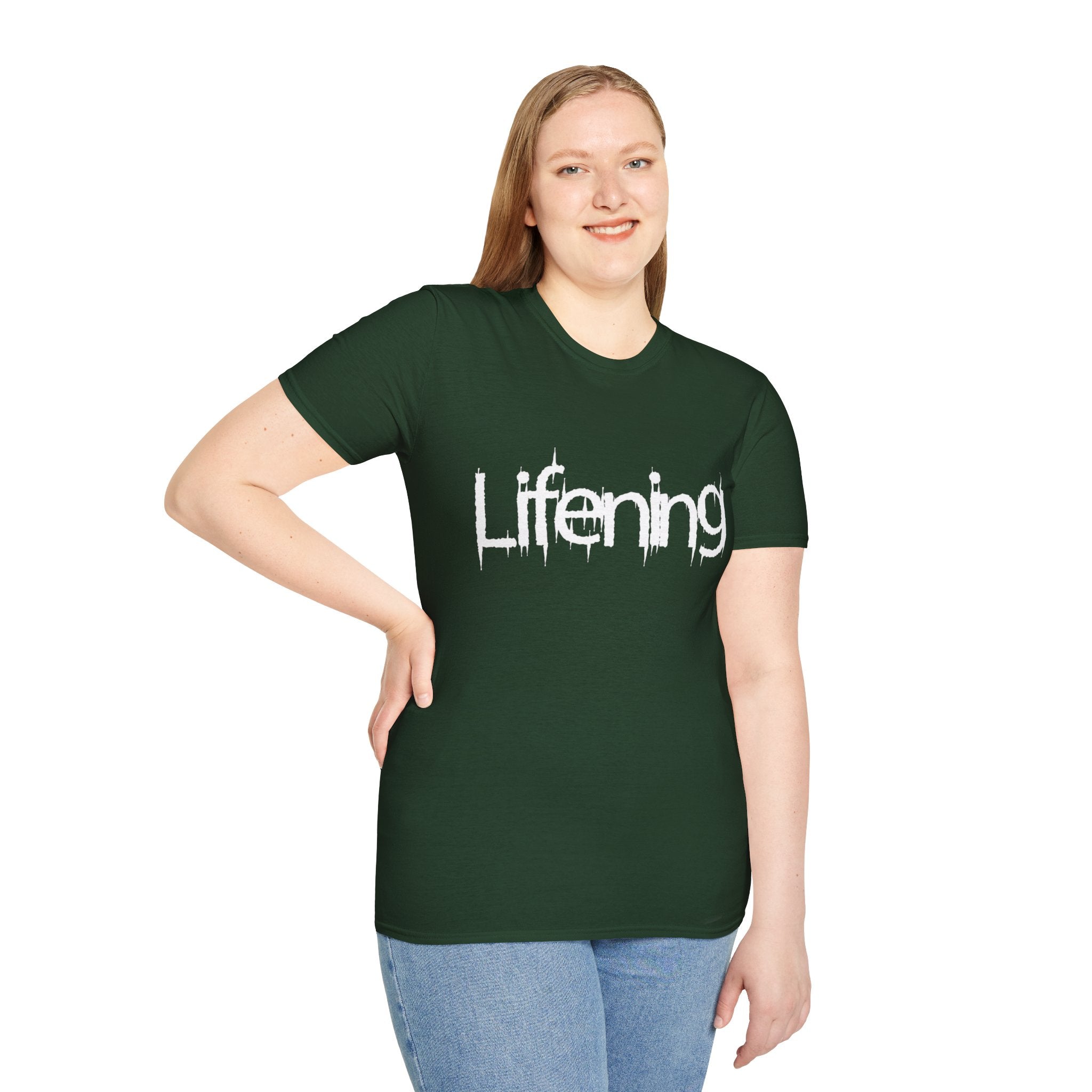 White Lifening Logo T-Shirt (Multiple Colors Avail)